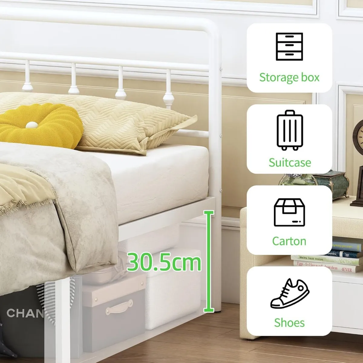 Small Double Bed Frame 4ft with Victorain - Image 3