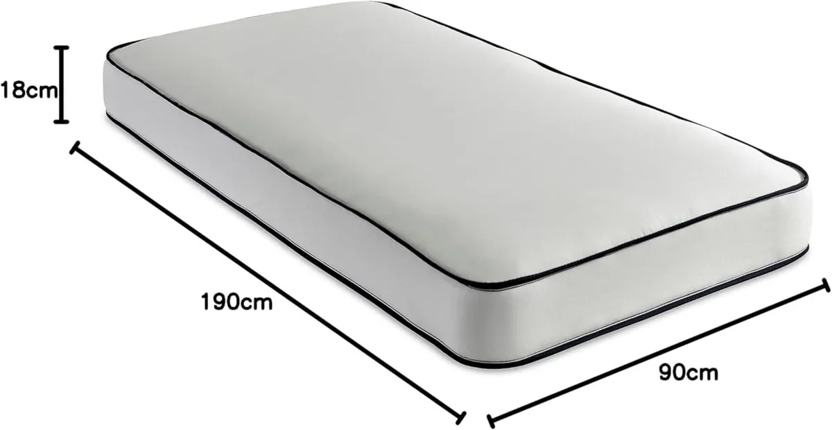 Dual Sided Single Mattress 90x190cm 17cm Deep - Image 3