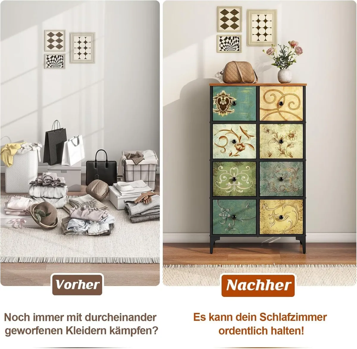 Chest of Drawers Bedroom Furniture Fabric Storage - Image 4