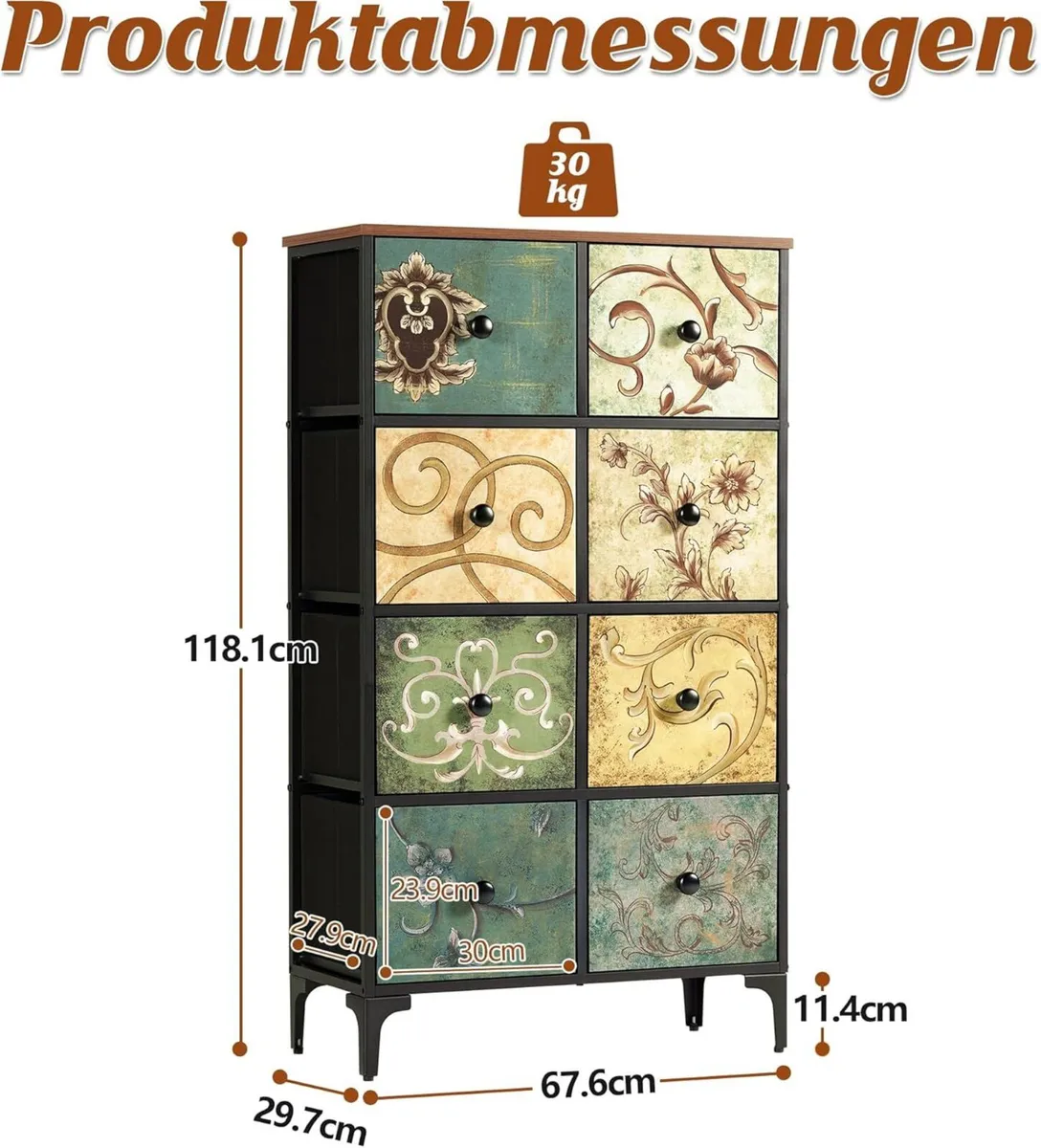 Chest of Drawers Bedroom Furniture Fabric Storage - Image 3