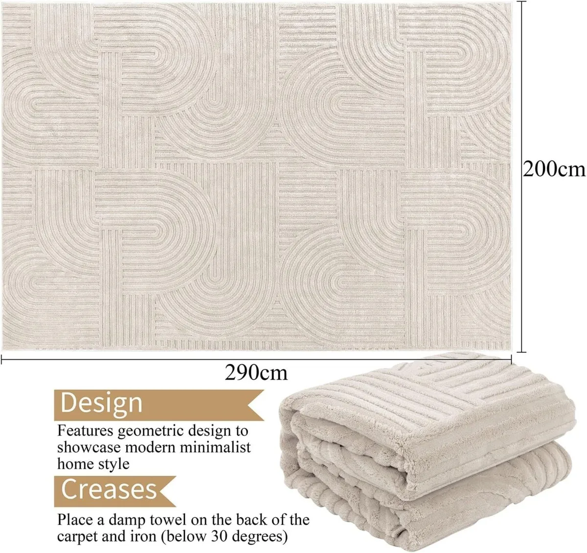 Large Rugs Living Room Fluffy Short Pile Washable - Image 2