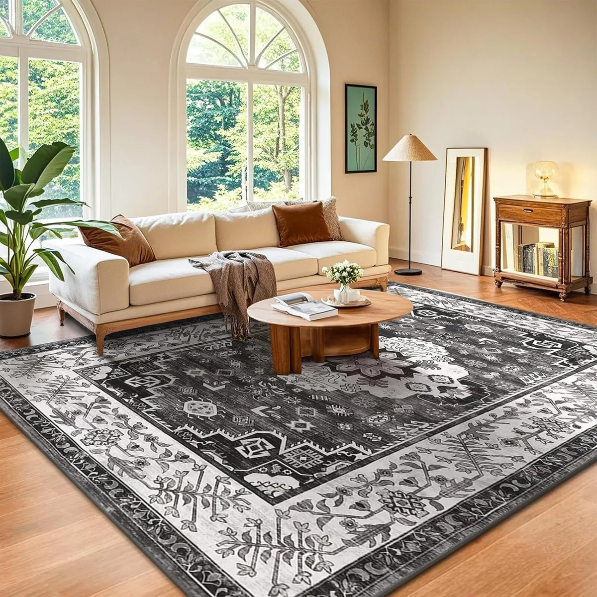 Vintage Living Room Rug 160 x 230cm Large Shaggy - Image 2