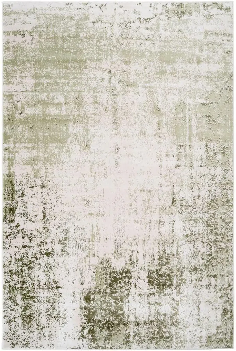 Modern Green Distressed Abstract Living Room Area - Image 1