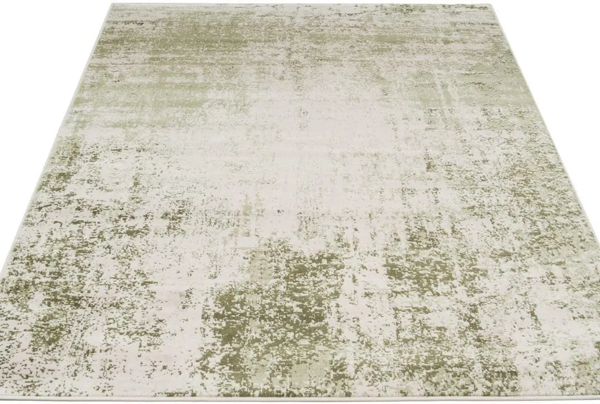 Modern Green Distressed Abstract Living Room Area - Image 2