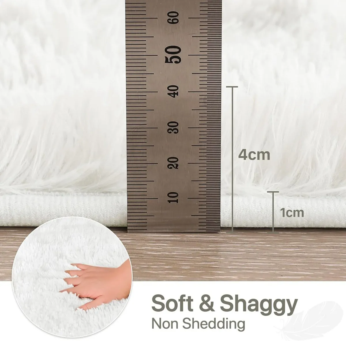 Fluffy Rugs for Bedrooms 200x280cm Large 3cm Pile - Image 2