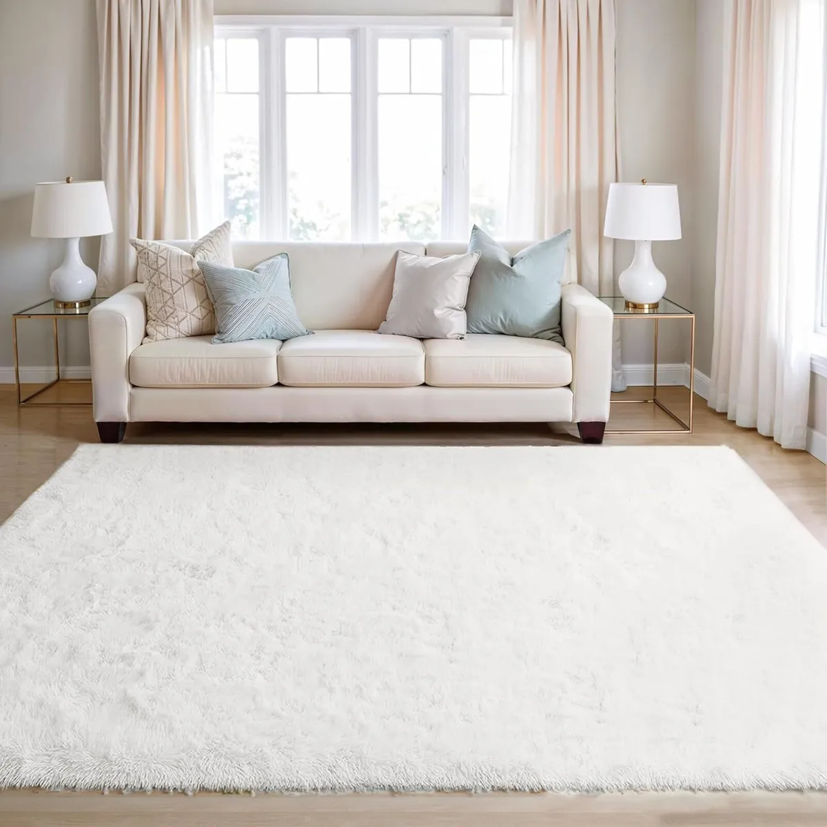 Fluffy Rugs for Bedrooms 200x280cm Large 3cm Pile - Image 1