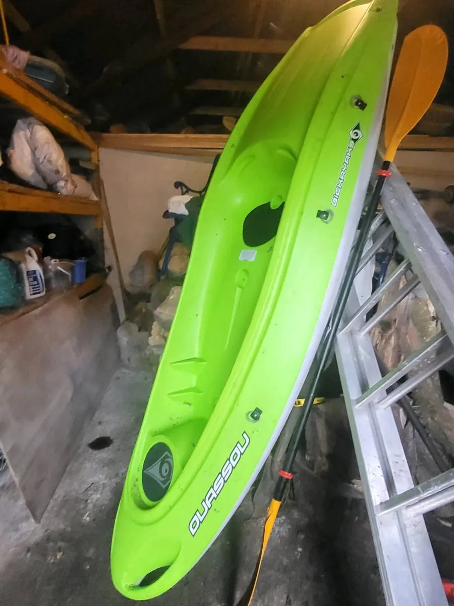 12 ft sit on top kayak and oar - Image 2