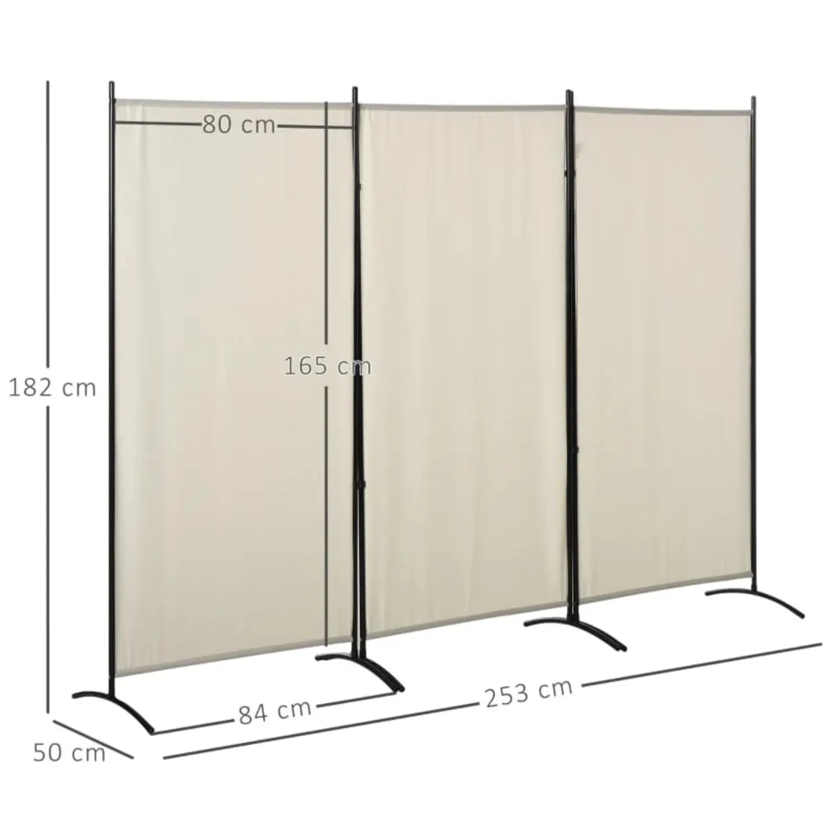 3-panel room divider dim. 253L x 50l x 182H cm sid - Image 3