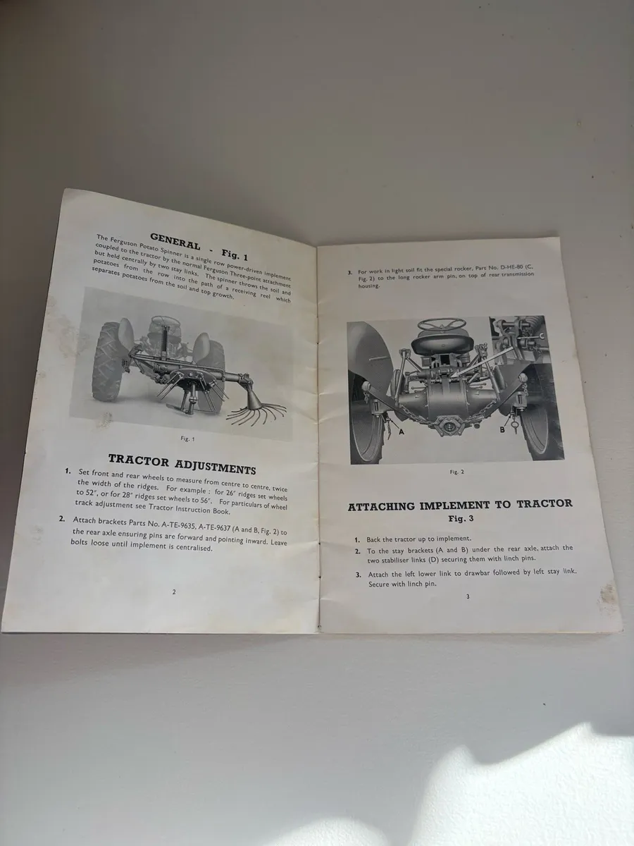 Harry Ferguson. Potato spinner instruction book - Image 3