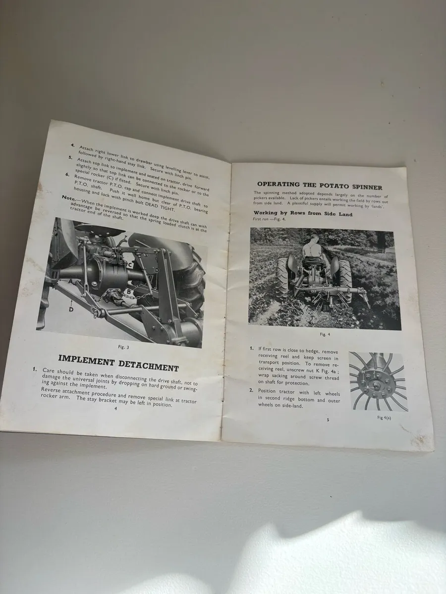 Harry Ferguson. Potato spinner instruction book - Image 4