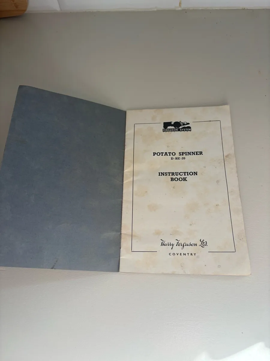 Harry Ferguson. Potato spinner instruction book - Image 2