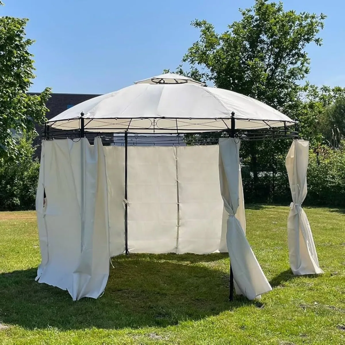Gazebo 3.6m white round