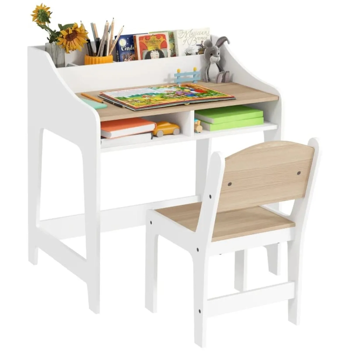 Children's Desk Set with Storage, Open Compartment - Image 1