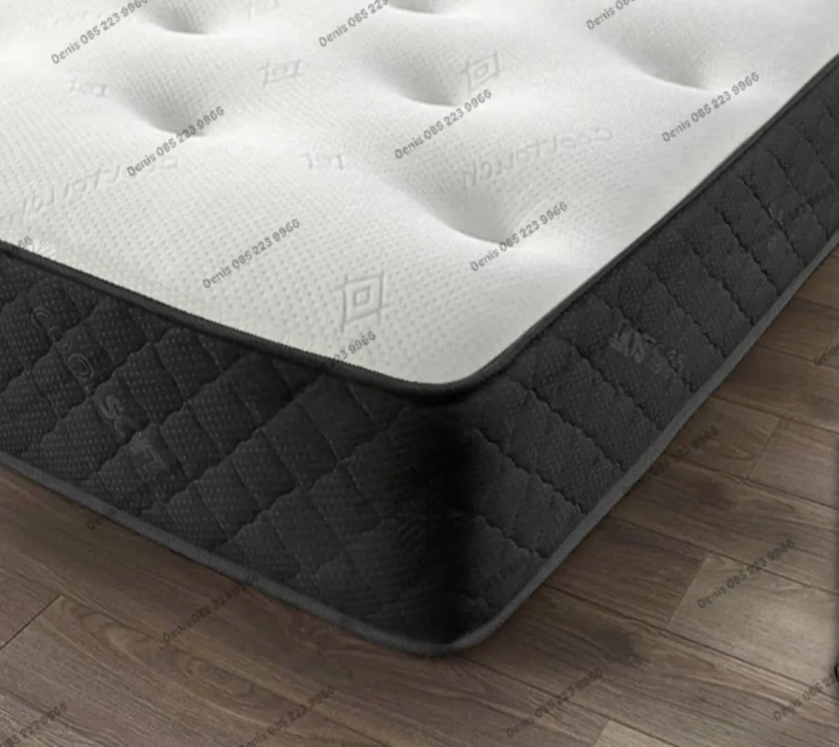 New Plush Velvet Divan Base, Headboard & Mattress - Image 3