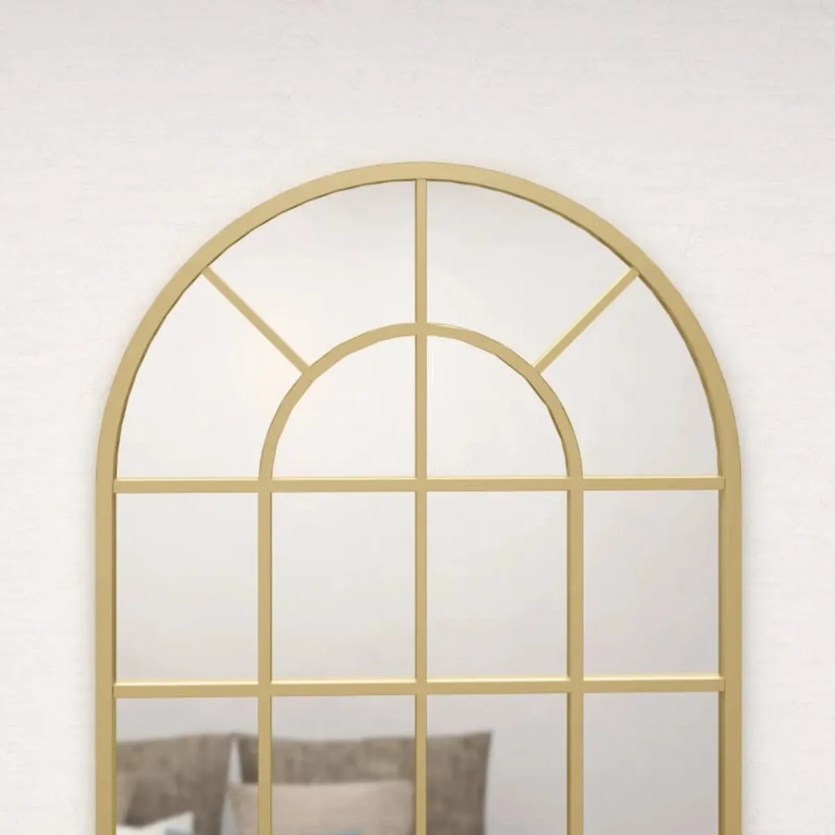 Wall Mirror, Window Design, Hallway Mirror, Metal - Image 3