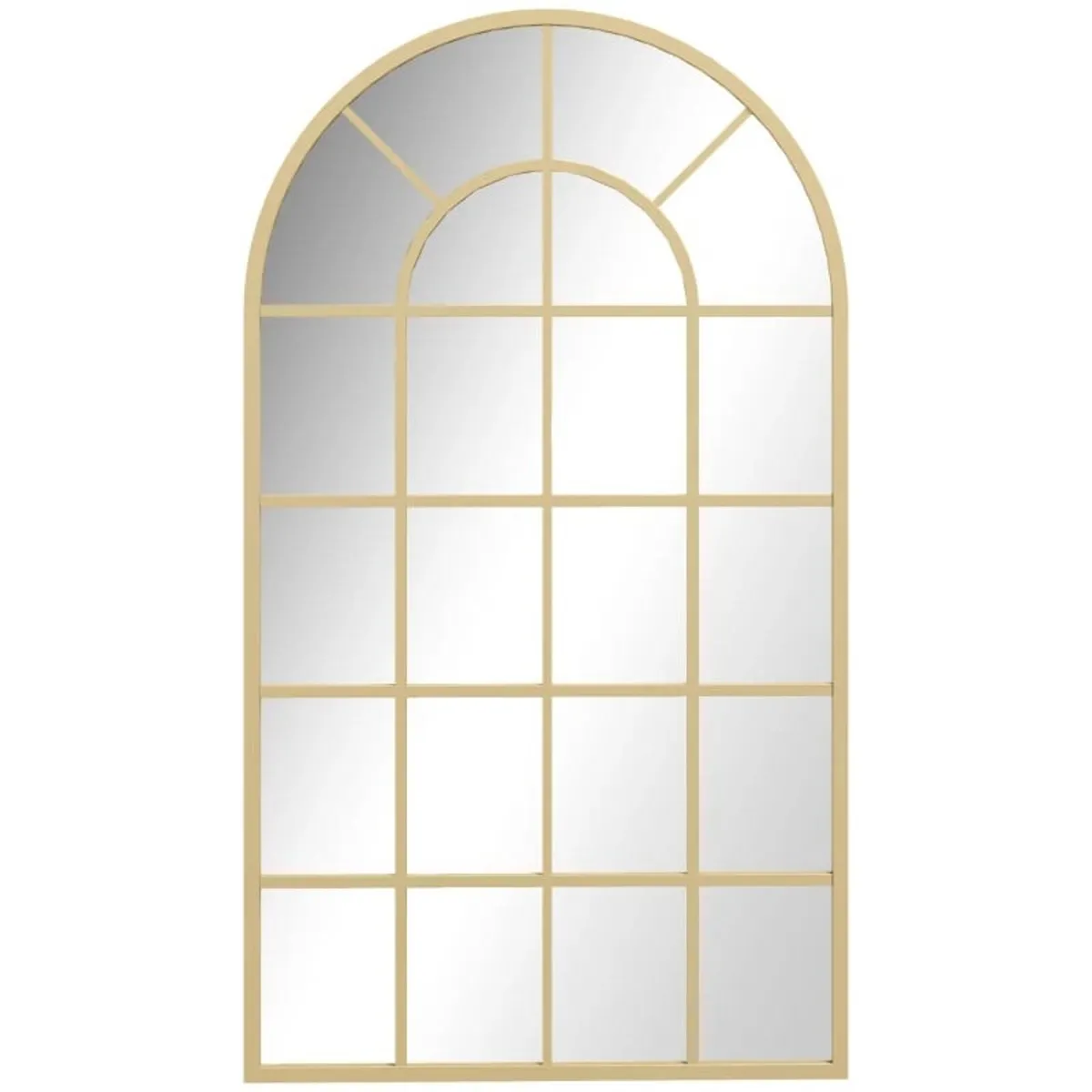 Wall Mirror, Window Design, Hallway Mirror, Metal - Image 1