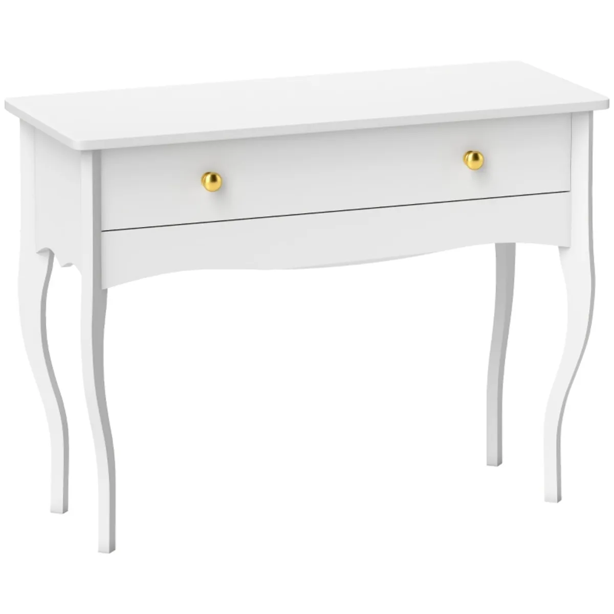Vanity with Large Drawer and Cabriole Legs, Vanity - Image 1
