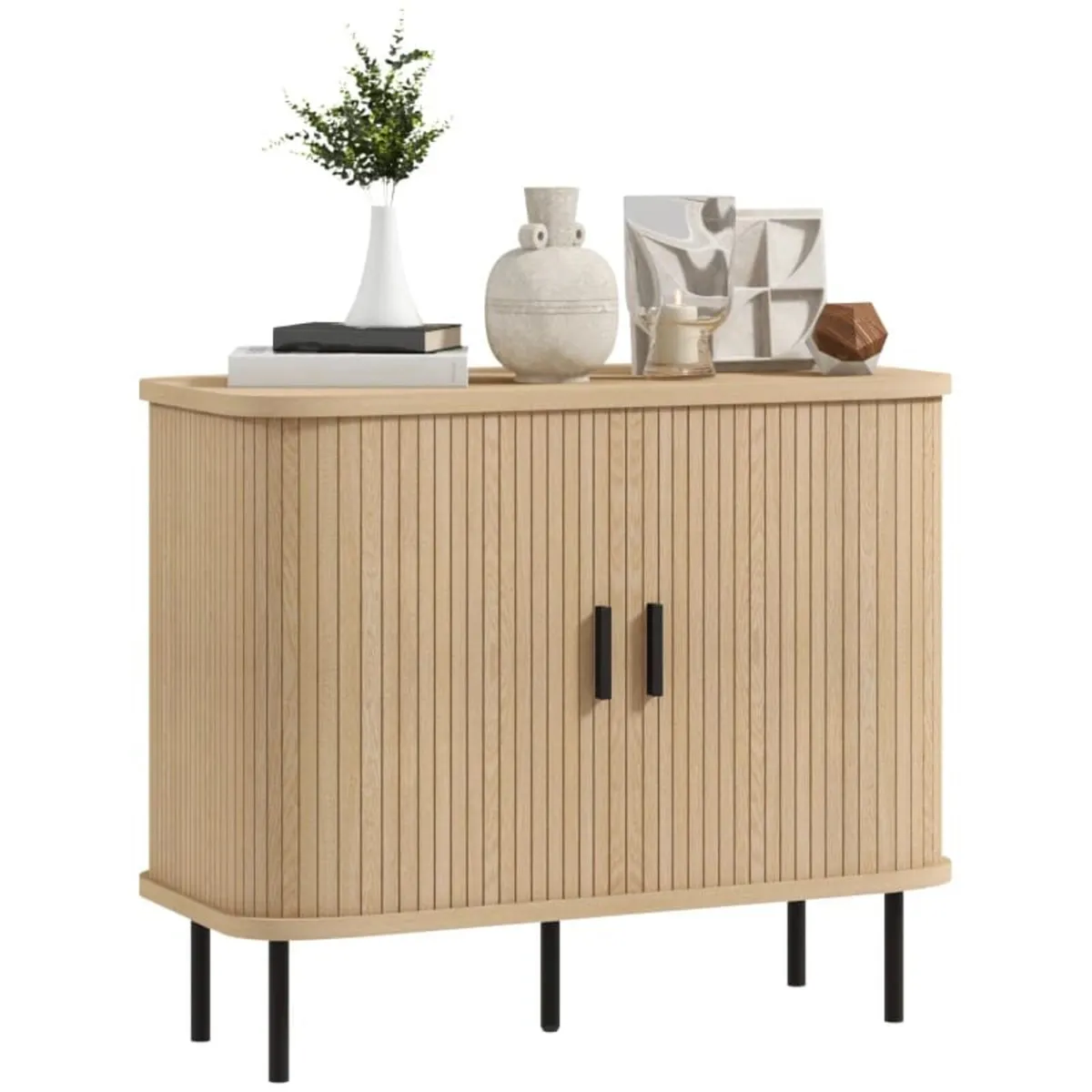 Mid-Century Modern Sideboard Storage Cabinet with - Image 1