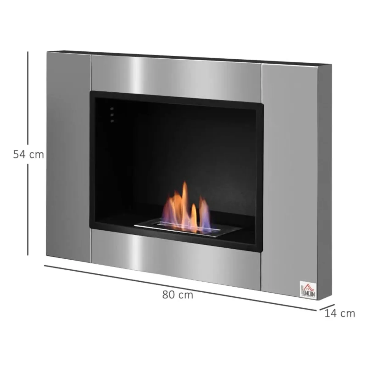 Wall Fireplace Ethanol Fireplace Ventless Real Fla - Image 2