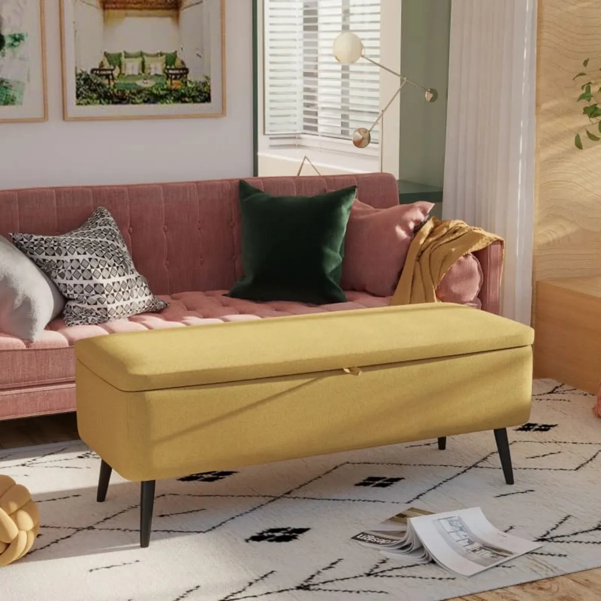 Storage Bench, Storage Trunk, Upholstered Bench, L - Image 1