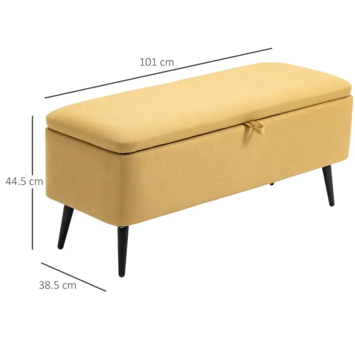 Storage Bench, Storage Trunk, Upholstered Bench, L - Image 3