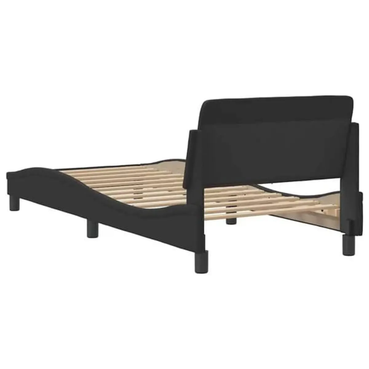 Bed Frame "Dover" Black 135x190 cm Double Faux Lea - Image 2