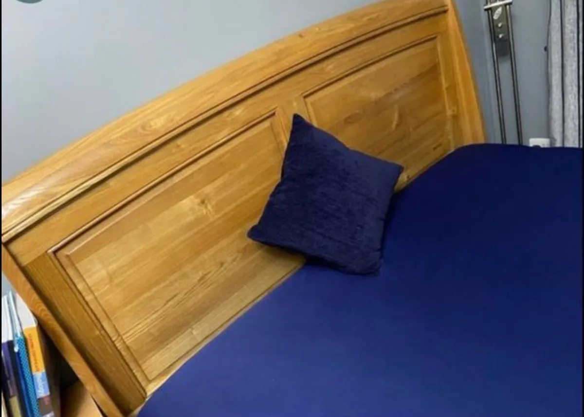 King Bed ( Real Oak) - Image 3