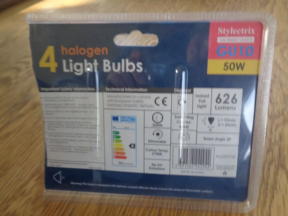 50 Wat Halogen Light Bulbs x 2 for sale - Image 2