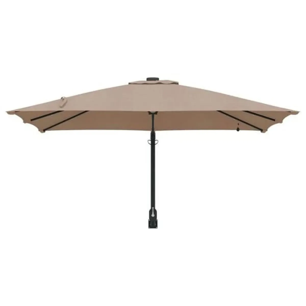Garden Parasol Taupe 248.5 x 247.5 x 160 cm Polyes - Image 1