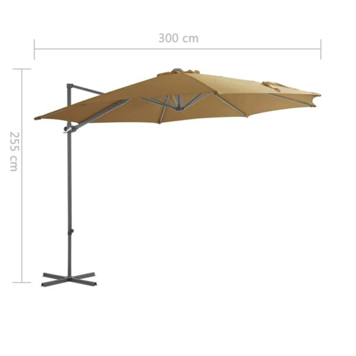 Garden Parasol with Portable Base Taupe

Descripti - Image 4