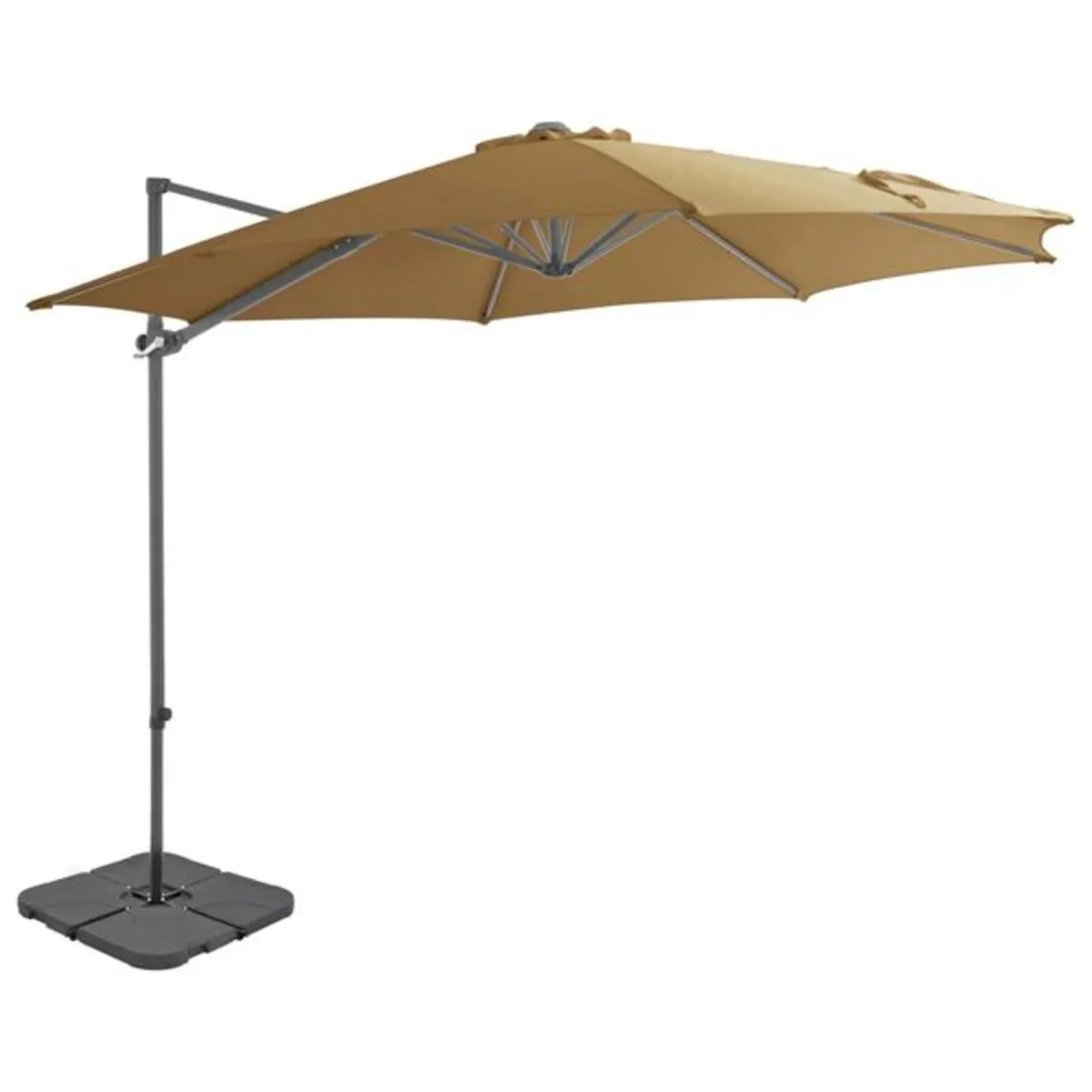 Garden Parasol with Portable Base Taupe

Descripti - Image 1