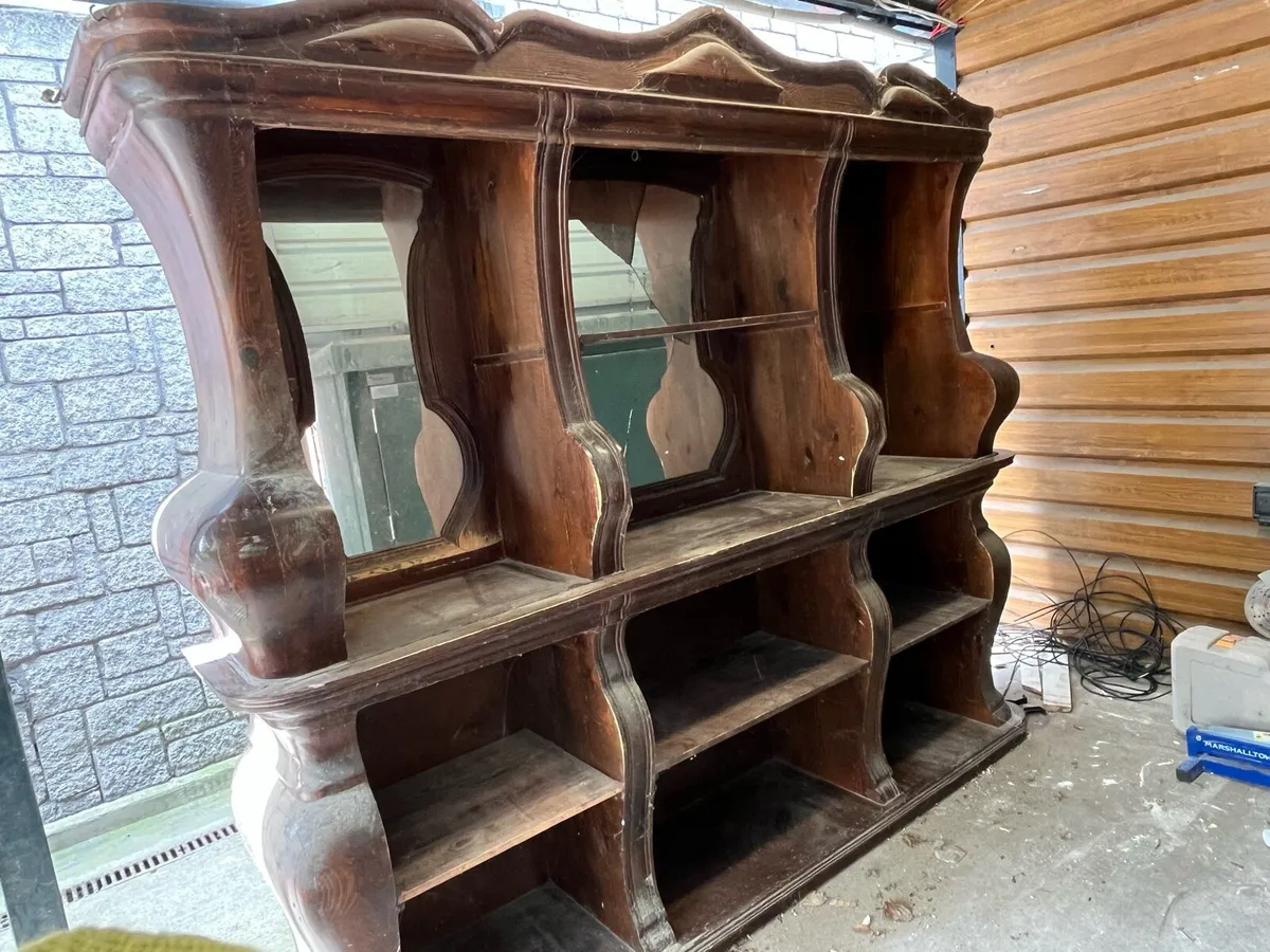 Large vintage solid wood display. - Image 2