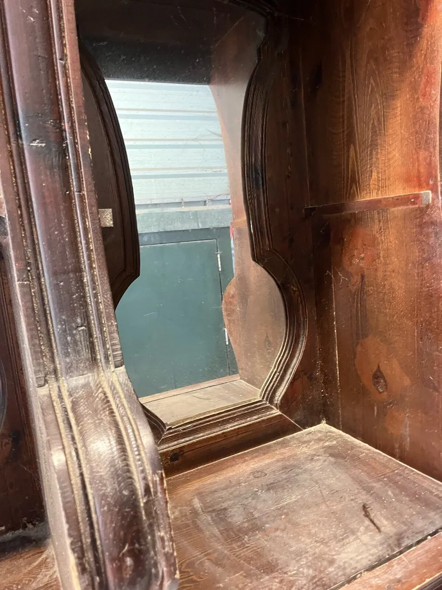 Large vintage solid wood display. - Image 3