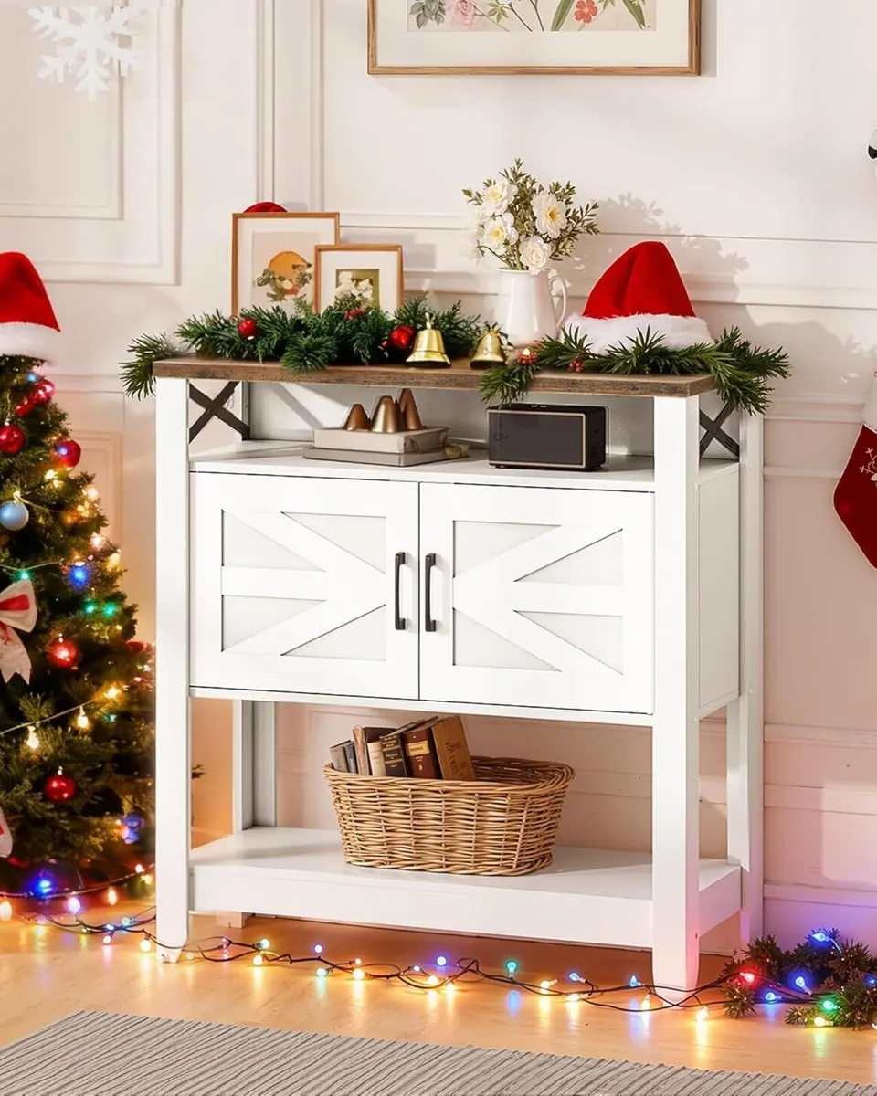 Vintage Console Table Farmhouse Kitchen Sideboard - Image 1