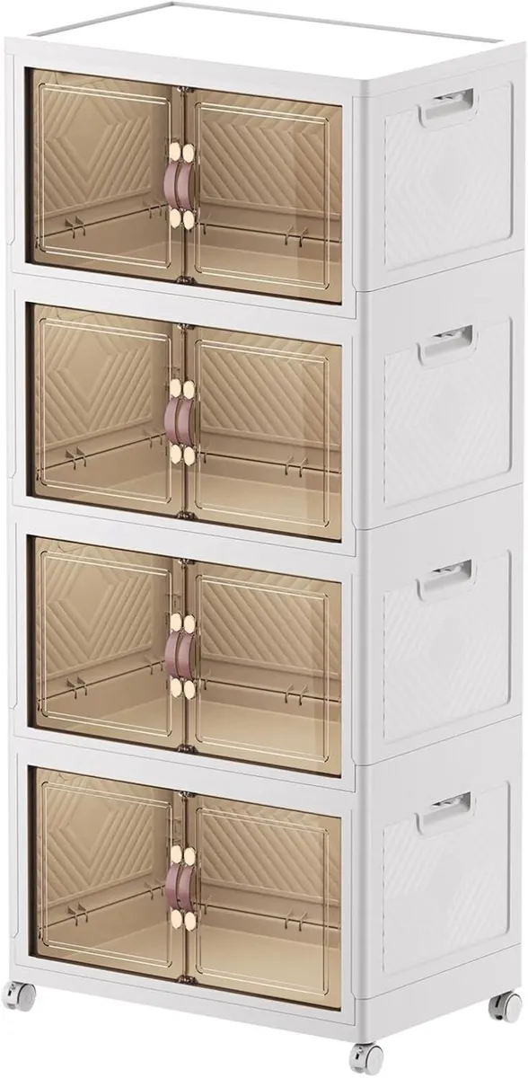 Storage Boxes with a lid 4-Piece Large Collapsible - Image 1