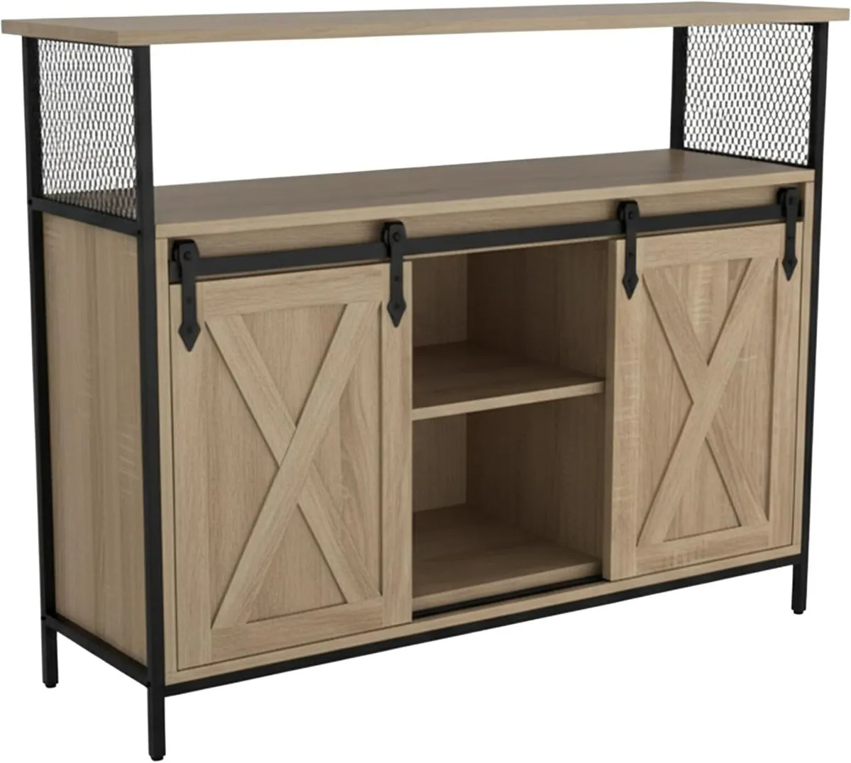 sideboard with sliding doors HWD: 80 x 100 33 cm - Image 1