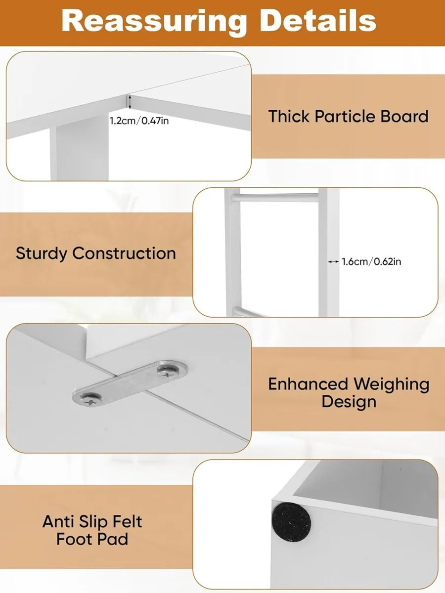 7 tier corner bookshelf 74 Inches tall bookcase L - Image 4