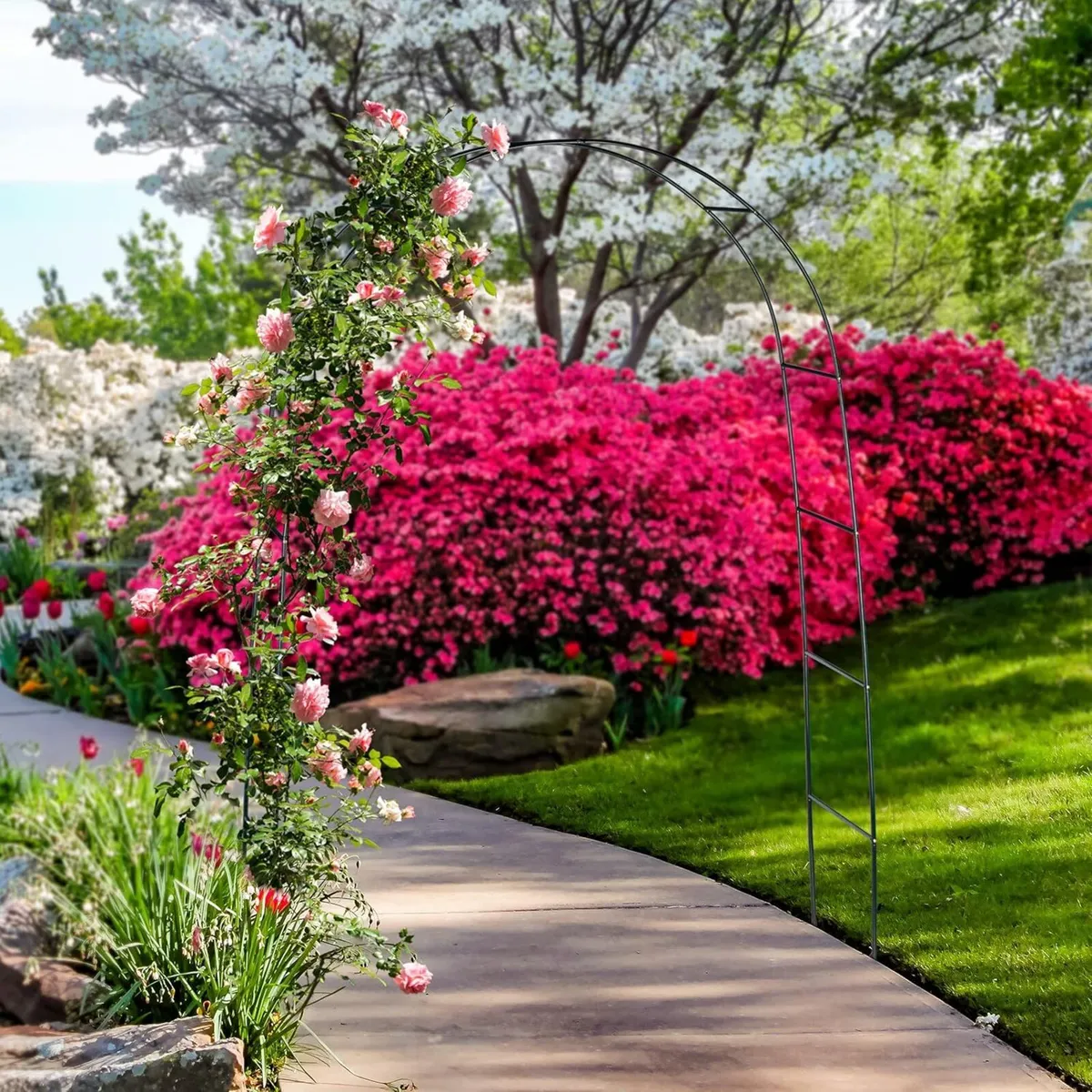 6x Metal Rose Arch Growth Support for Climbing - Image 2