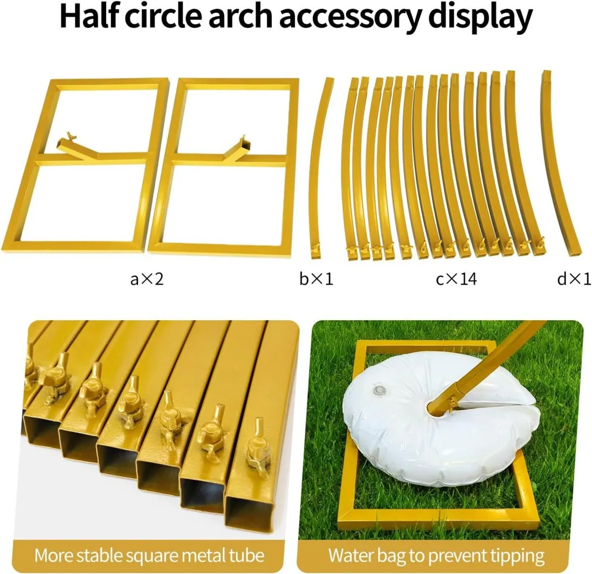 7.8x8.5FT Gold Round Backdrop Stand Circle - Image 4