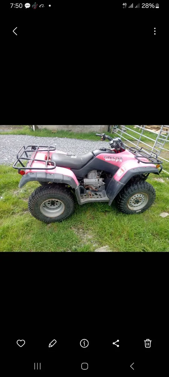 Honda 350 4x4 quad