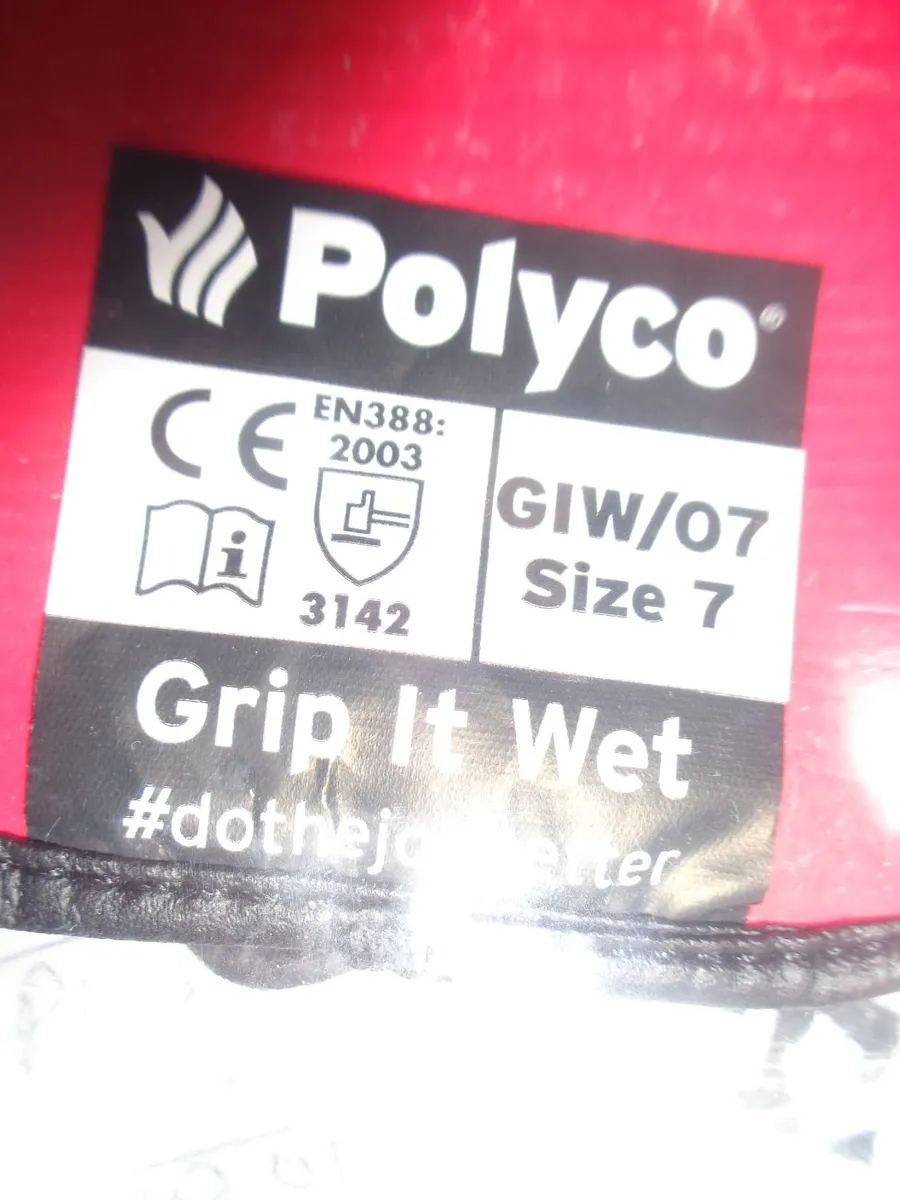Polyco Grip it Wet Gloves x 3 for Sale - Image 2