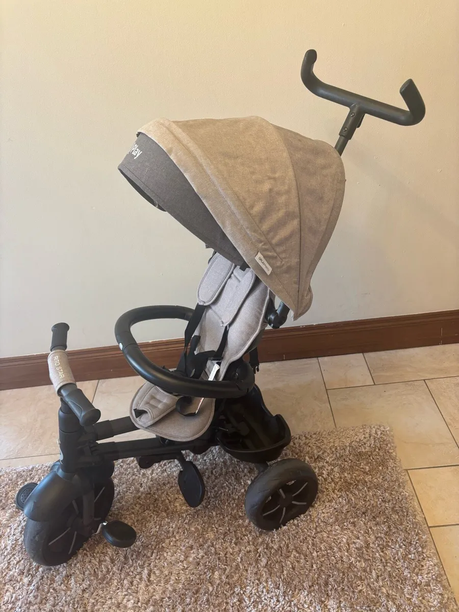 QPlay Rito Star Folding Trike Grey - Image 3