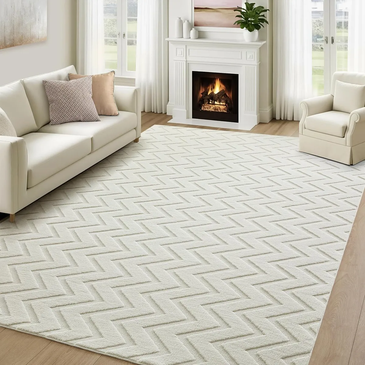 Rugs Living Room Large 200x290 cm – 100% Polyester - Image 1