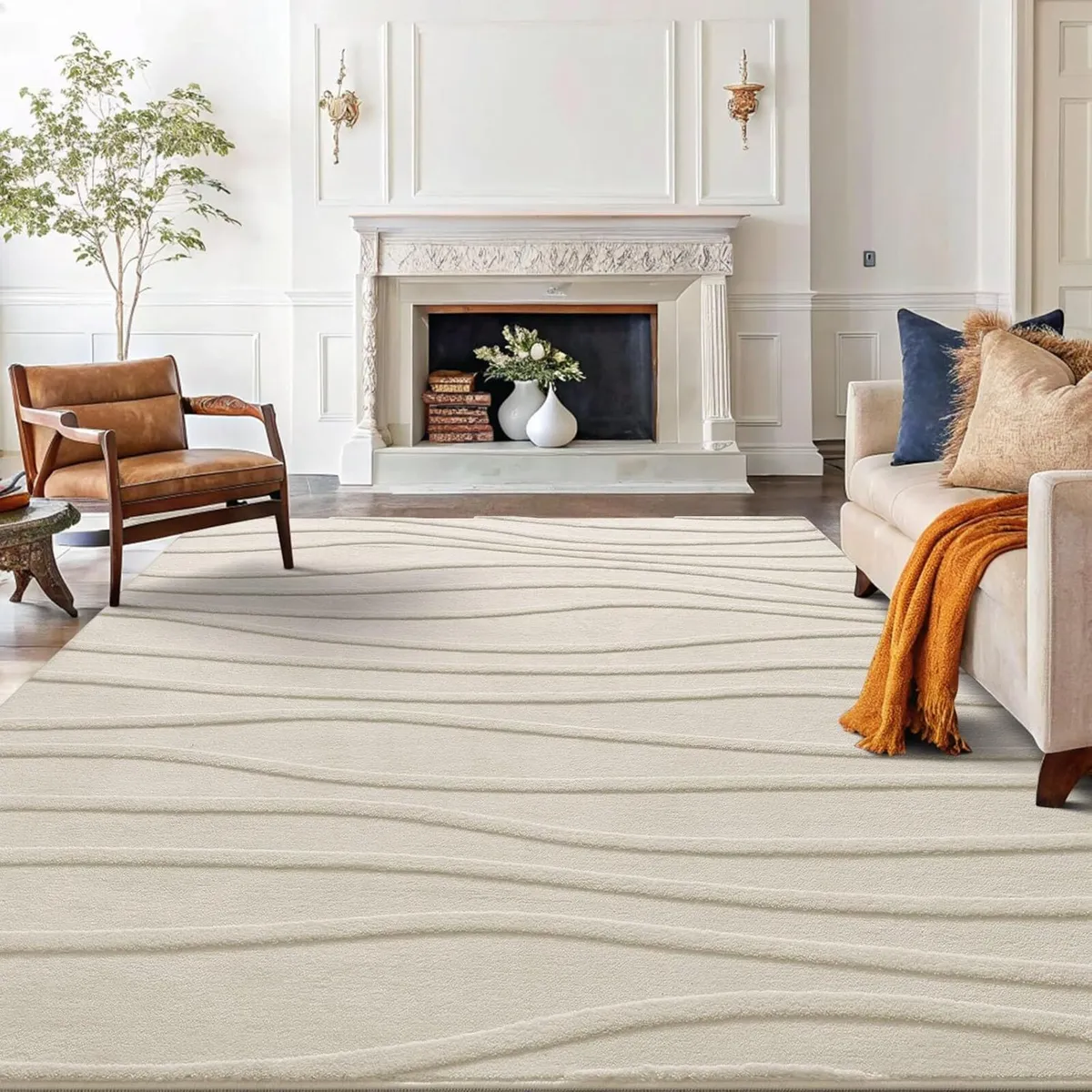 Rugs Living Room 160x220cm Soft Plush Wave - Image 2