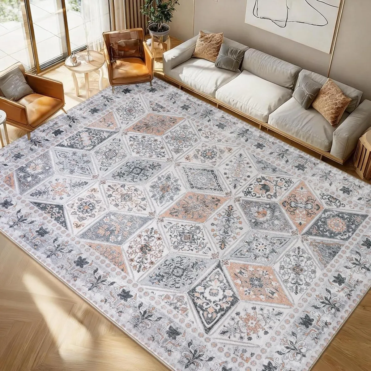 Vintage Area Rugs for Bedroom 140x200 cm Retro - Image 1