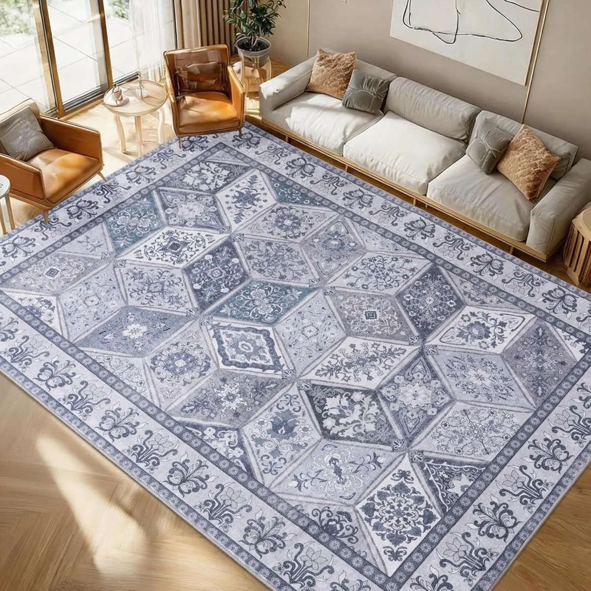 Vintage Area Rugs for Bedroom 140x200 cm Retro - Image 1