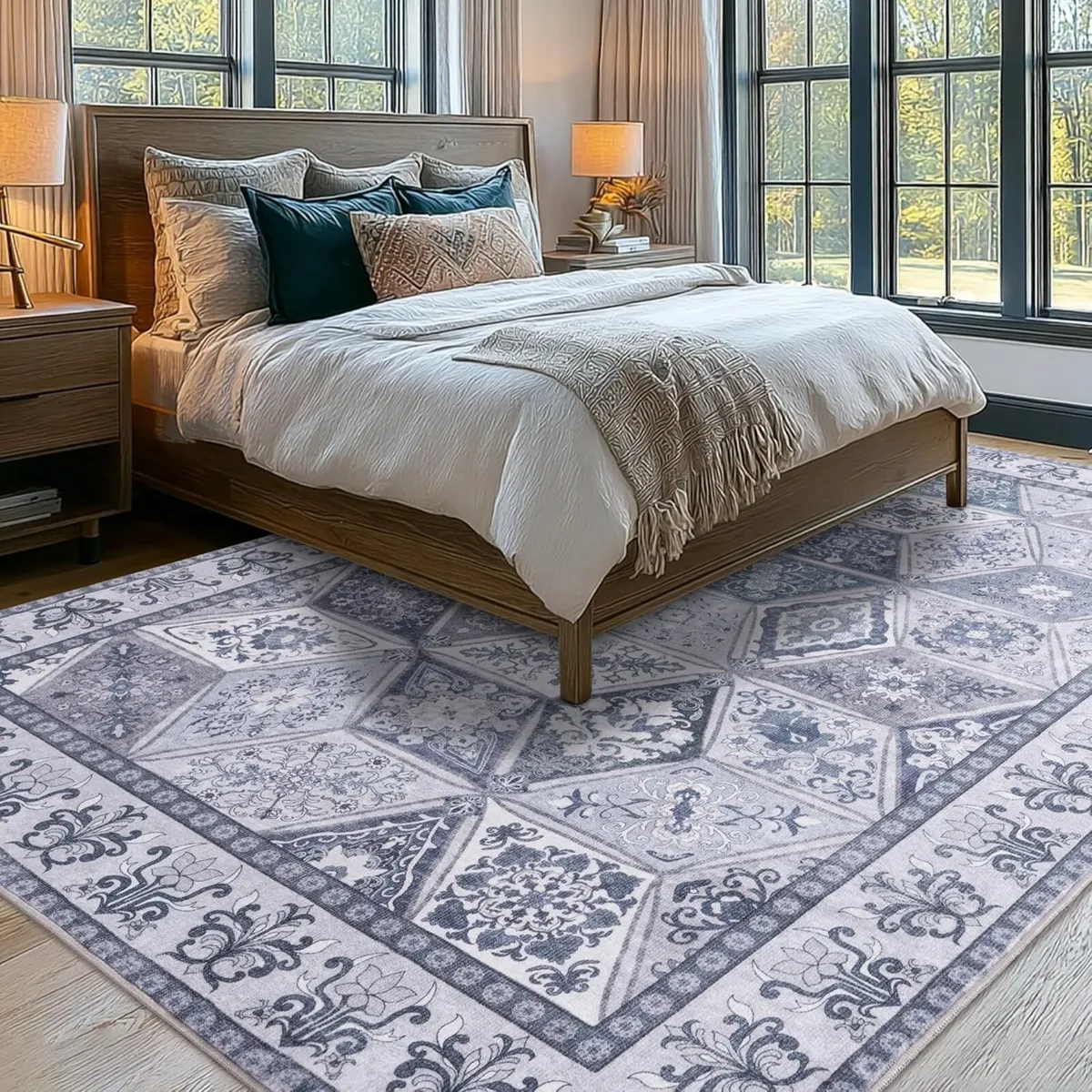 Vintage Area Rugs for Bedroom 140x200 cm Retro - Image 4