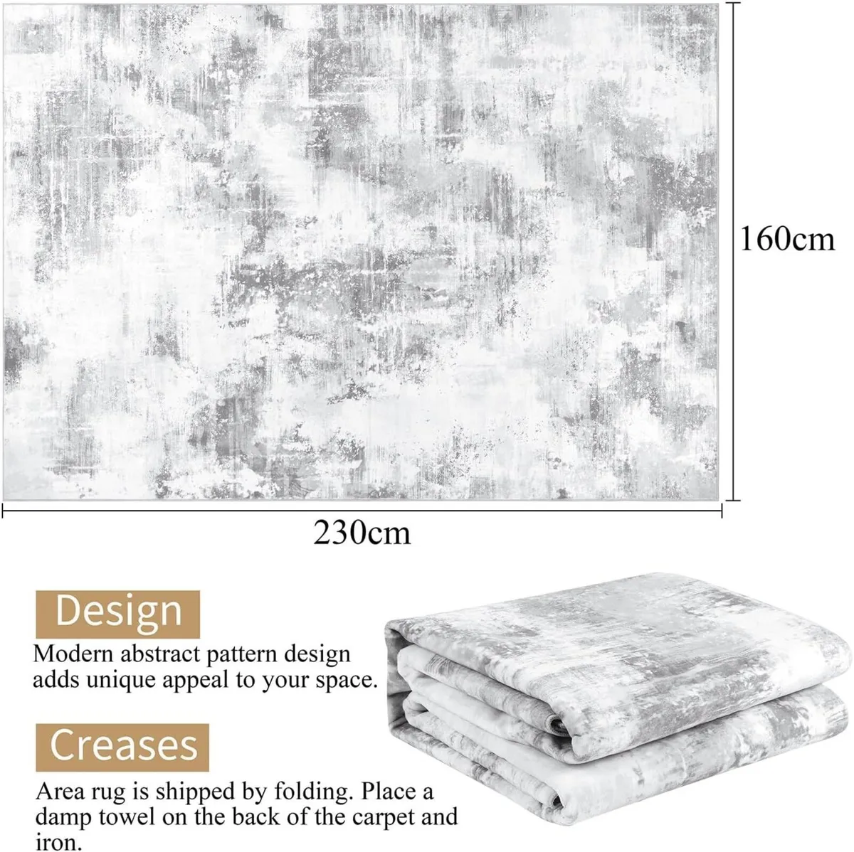 Large Rugs for Living Room Modern Abstract Rug - Image 2