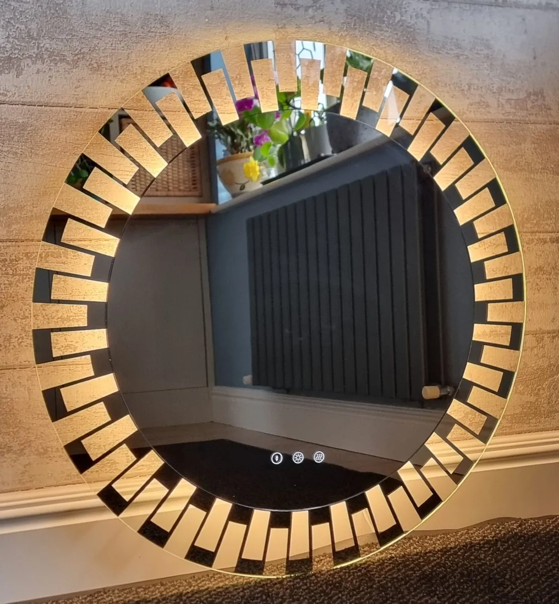 LED Bathroom Mirror 80cm Dual LED Demister - Image 3