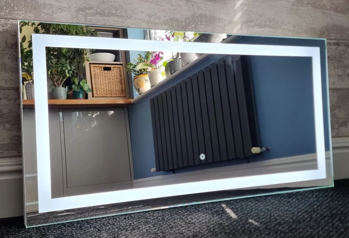 LED Bathroom Mirror 100x50cm Horizontal Vertical - Image 1